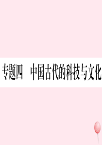 2019秋七年级历史上册 专题四 中国古代的科技与文化习题课件 新人教版