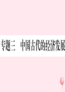 2019秋七年级历史上册 专题三 中国古代的经济发展习题课件 新人教版