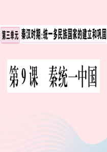 2019秋七年级历史上册 第三单元 秦汉时期：统一多民族国家的建立和巩固9 秦统一中国习题课件 新人