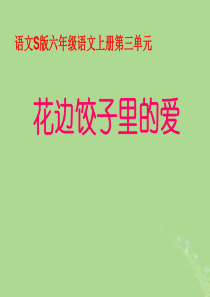 2019秋六年级语文上册 第三单元 14 花边饺子里的爱教学课件 语文S版