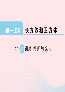 2019秋六年级数学上册 第一单元 长方体和正方体 第14课时 整理与练习教学课件 苏教版