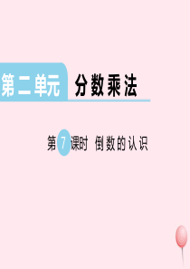 2019秋六年级数学上册 第二单元 分数乘法 第7课时 倒数的认识教学课件 苏教版