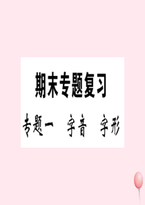 2019秋九年级语文上册 期末专题复习一 字音 字形习题课件 新人教版