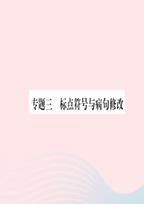 2019秋九年级语文上册 期末专题复习3 标点符号与病句修改习题课件 新人教版