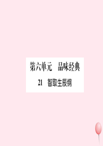 2019秋九年级语文上册 第六单元 21 智取生辰纲习题课件 新人教版