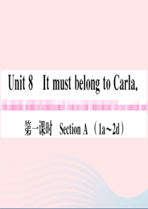 2019秋九年级英语全册 Unit 8 It must belong to Carla第一课时习题课