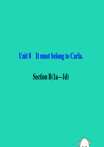 2019秋九年级英语全册 Unit 8 It must belong to Carla Sectio