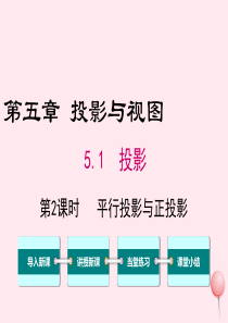 2019秋九年级数学上册 第五章 投影与视图 1 投影 第2课时 平行投影与正投影教学课件（新版）新