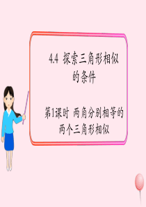 2019秋九年级数学上册 第四章 图形的相似4 探索三角形相似的条件第1课时 两角分别相等的两个三角