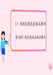 2019秋九年级数学上册 第三章 概率的进一步认识1 用树状图或表格求概率第1课时 用树状图或表格求