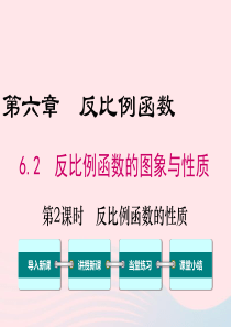 2019秋九年级数学上册 第六章 反比例函数 2 反比例函数的图象与性质 第2课时 反比例函数的性质