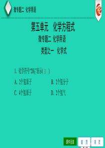 2019秋九年级化学上册 第五单元 化学方程式 微专题二 化学用语导学课件 （新版）新人教版