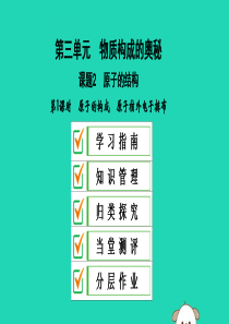 2019秋九年级化学上册 第三单元 物质构成的奥秘 课题2 原子的结构 第1课时 原子的构成 原子核