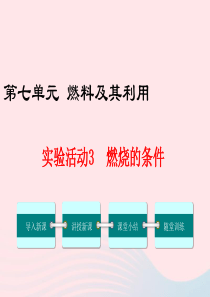 2019秋九年级化学上册 第七单元 燃料及其利用 实验活动3 燃烧的条件教学课件（新版）新人教版