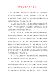 新任公务员年终小结