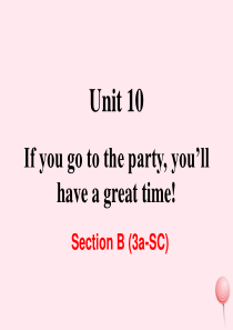 2019秋八年级英语上册 Unit 10 If you go to the party you’ll