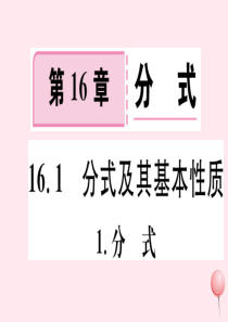 2019秋八年级数学下册 第16章 分式 16.1 分式及其基本性质 1 分式习题课件（新版）华东师