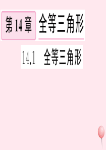 2019秋八年级数学上册 第14章 全等三角形14.1 全等三角形习题课件（新版）沪科版