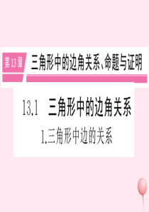 2019秋八年级数学上册 第13章 三角形中的边角关系、命题与证明13.1 三角形中的边角关系1 三