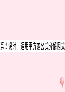 2019秋八年级数学上册 第12章 整式的乘除 12.5 因式分解第2课时 运用平方差公式分解因式习