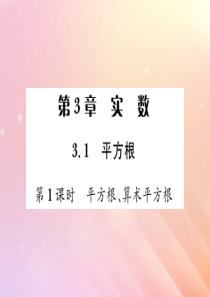 2019秋八年级数学上册 第3章 实数 3.1 平方根（第1课时 平方根、算术平方根）习题课件（新版