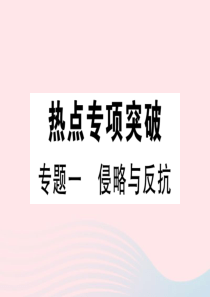 2019秋八年级历史上册 热点专题突破一 侵略与反抗习题课件 新人教版