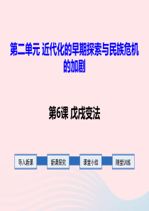 2019秋八年级历史上册 第二单元 近代化的早期探索与民族危机的加剧第6课 戊戌变法课件 新人教版