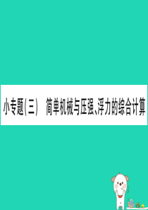 2019年中考物理 第26讲 物理总汇的相关计算专题 简单机械与压强、浮力的综合运算习题课件