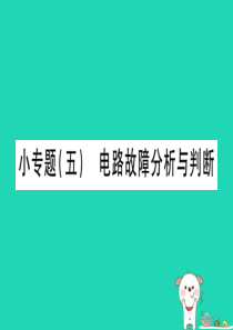 2019年中考物理 第26讲 物理总汇的相关计算专题 电路故障、分析与判断习题课件