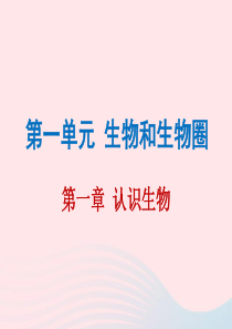 2019年中考生物总复习 第一单元 第一章 认识生物课件