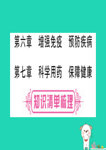 2019年中考生物 第2单元 第6章 增强免疫 预防疾病 第7章 科学用药 保障健康教材复习课件 冀