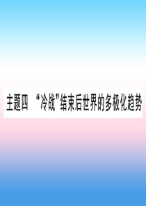 2019年中考历史准点备考 板块五 世界现代史 主题四“冷战”结束后世界的多极化趋势课件 新人教版