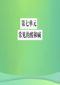 2019年中考化学总复习 教材考点梳理 第七单元 常见的酸和碱课件 鲁教版