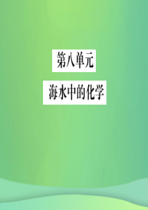 2019年中考化学总复习 教材考点梳理 第八单元 海水中的化学课件 鲁教版