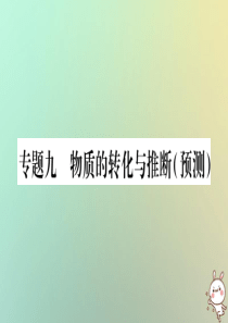 2019年中考化学准点备考复习 第二部分 题型专题突破 专题9 物质的转化与推断（预测）课件 新人教