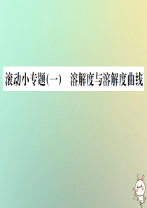 2019年中考化学复习 滚动小专题（一）溶解度与溶解度曲线课件