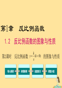 2019年秋九年级数学上册 第1章 反比例函数 1.2 反比例函数的图像与性质（第2课时 反比例函数