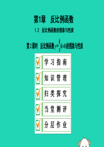 2019年秋九年级数学上册 1.2 反比例函数的图像与性质 第2课时 反比例函数y＝k╱x(k＜0)