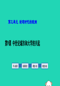 2019年秋九年级历史上册 第3单元 封建时代的欧洲 第9课 中世纪城市和大学的兴起教学课件 新人教