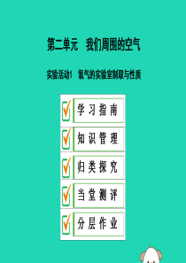 2019年秋九年级化学上册 第二单元 我们周围的空气 实验活动1 氧气的实验室制取与性质课件 （新版