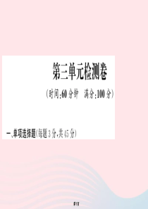 2019年秋九年级道德与法治上册 第三单元 文明与家园检测卷课件 新人教版