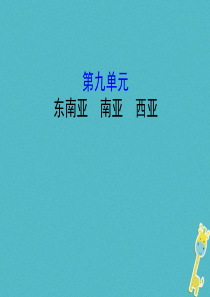 2018年中考地理 9东南亚 南亚 西亚复习课件