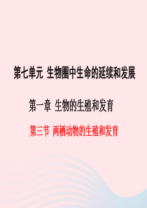 2019年春八年级生物下册 第七单元 第一章 第三节 两栖动物的生殖和发育课件 （新版）新人教版