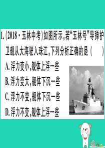 2019年八年级物理下册 微专题三 浮沉状态分析习题课件 （新版）新人教版