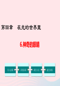2019年八年级物理上册 4.6 神奇的眼睛课件 （新版）教科版