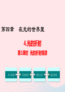 2019年八年级物理上册 4.4 光的折射（第1课时）课件 （新版）教科版