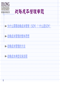 战略成本管理专题(1)