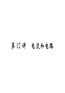 2019届中考物理 第一轮 考点系统复习 第12讲 电流和电路课件