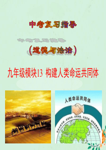 2019届中考道德与法治复习 九全 模块13 构建人类命运共同体课件 苏教版