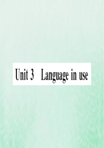 2019春七年级英语下册 Module 11 Body language Unit 3 Langua